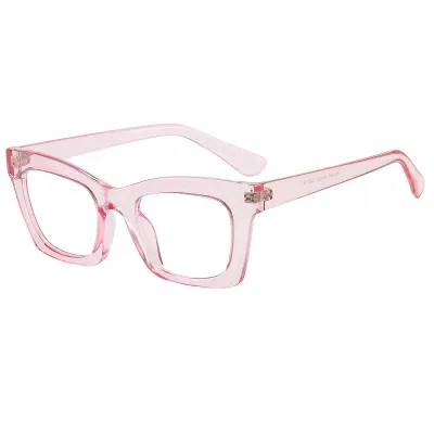 Women Fashion Square Anti Blue Light Glasses TR90 AC Lens