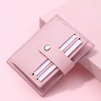 Simple Two-Layer Solid Color Women Zipper Coin Wallet