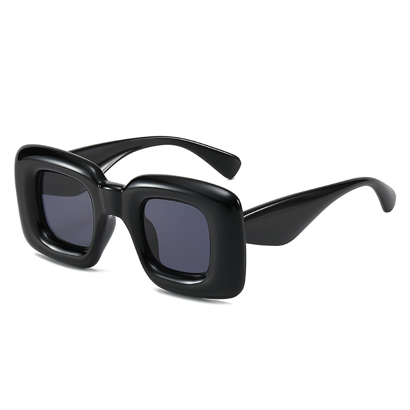 Wholesale Men'S And Women'S Fashion Casual Solid Color Personality Hip Hop Square  Frame Sunglasses
