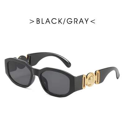 Men And Women Casual Fashion Retro Polygonal Small Frame Square Full Frame Sunglasses