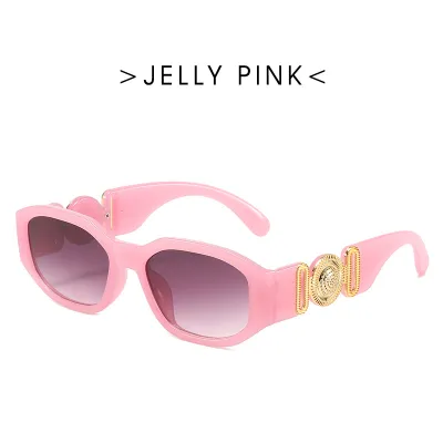 Men And Women Casual Fashion Retro Polygonal Small Frame Square Full Frame Sunglasses