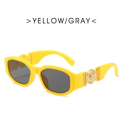 Men And Women Casual Fashion Retro Polygonal Small Frame Square Full Frame Sunglasses