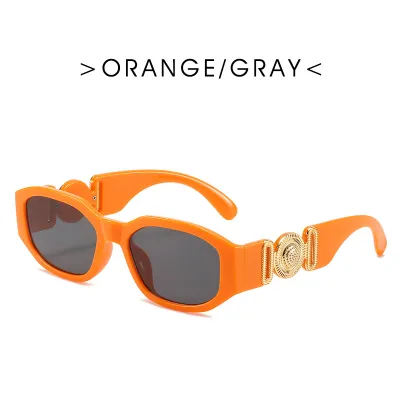 Men And Women Casual Fashion Retro Polygonal Small Frame Square Full Frame Sunglasses