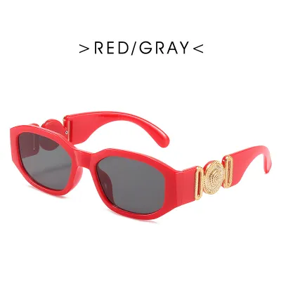 Men And Women Casual Fashion Retro Polygonal Small Frame Square Full Frame Sunglasses