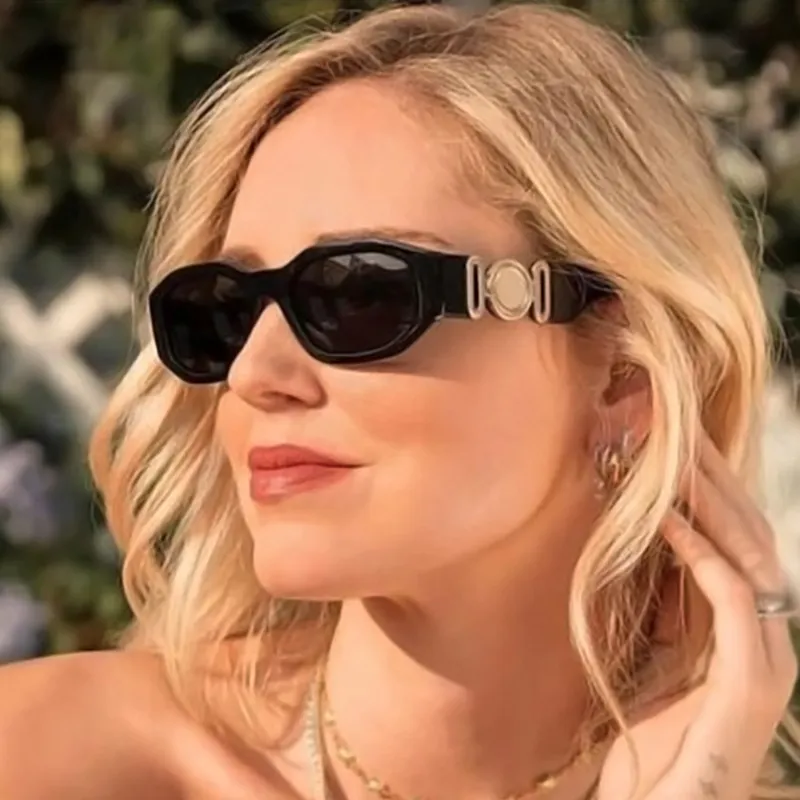 Men And Women Casual Fashion Retro Polygonal Small Frame Square Full Frame Sunglasses