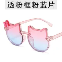 Transparent Pink Frame Blue Film