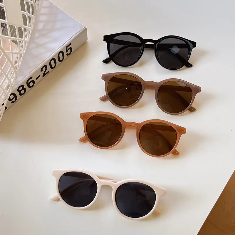Unisex Fashion Casual Retro Small Round Frame Metal Sunglasses