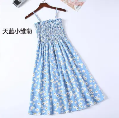 Women's Polka Dot Print Sling Vacation Dress French Retro Style