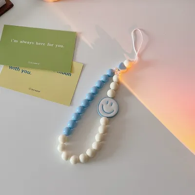 Women's Fashion Beaded Smile Phone Chain with Smile Beads