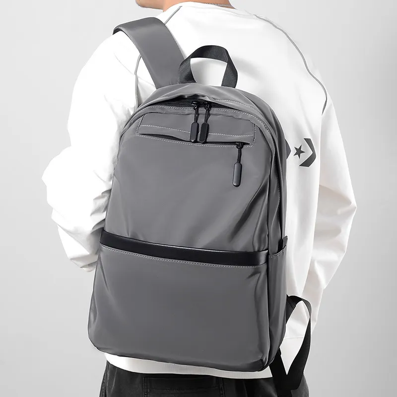 Men Casual Waterproof Wearable Backpack Polyester Urban Simplicity Air Cushion Strap