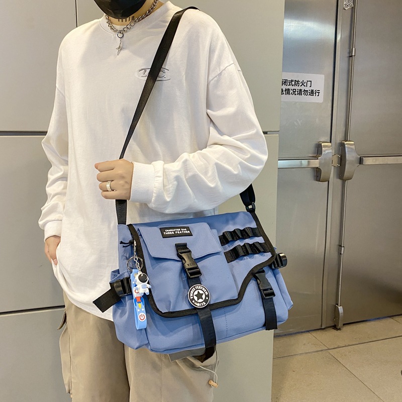 Distributor Fashion Custom Blue deals Nylon Shoulder Messenger Bag for Men