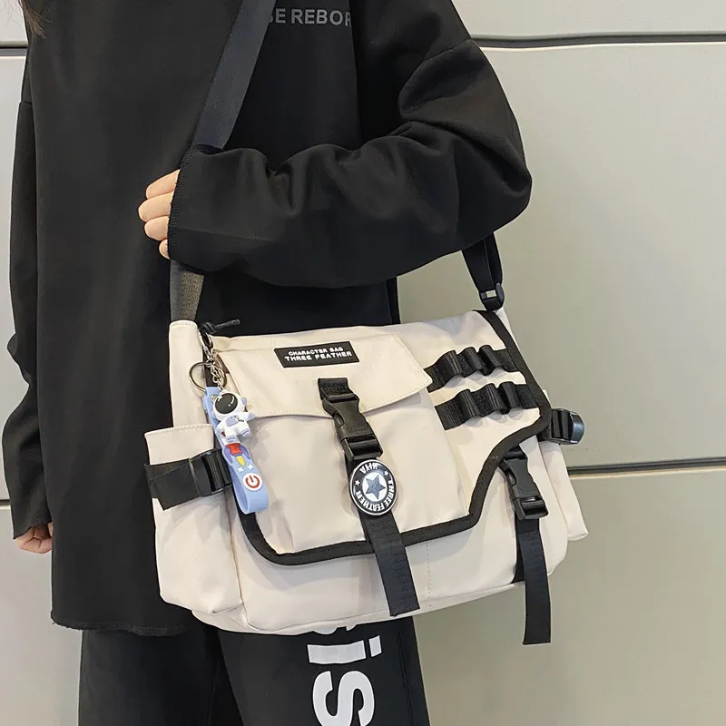 Unisex Fashion Wearable Shoulder Messenger Bag Street Nylon