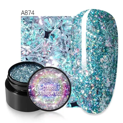 Fashion Symphony Glitter Nail Art Gel, Phototherapy UV Nail Polish, Soak Off Gel, Monochrome Strobe