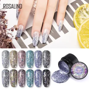 Fashion Symphony Glitter Nail Art Gel, Phototherapy UV Nail Polish, Soak Off Gel, Monochrome Strobe