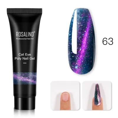 Fashion Glitter Cat Eye Quick Extension Gel Nail Polish 15ML