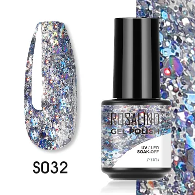 Pure Color Light Therapy Nail Gel - 48 Colors, Nude Broken Diamond Flash, Convenient Gel Polish