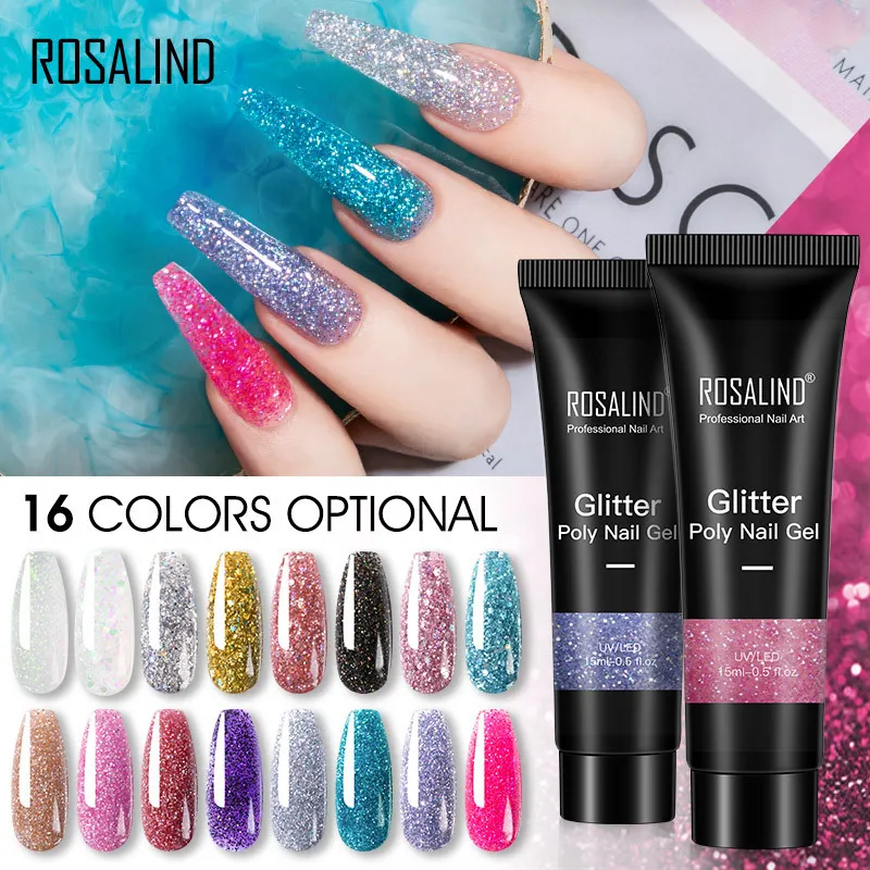 Fashion Sequin Pearlescent Extender Nail Polish Set 16 Colors