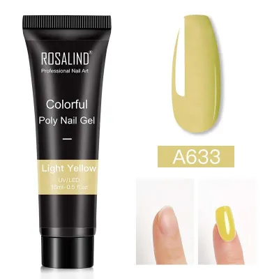 Solid Color Nail Extension Gel Tube 15Ml Beauty Nails Polish Transparent Nude