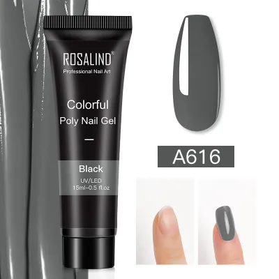 Solid Color Nail Extension Gel Tube 15Ml Beauty Nails Polish Transparent Nude