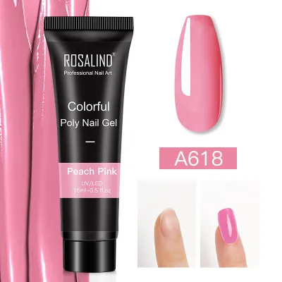 Solid Color Nail Extension Gel Tube 15Ml Beauty Nails Polish Transparent Nude