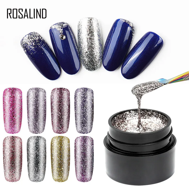 Fashion Sequin UV Nail Polish 24 Colors Glitter Nude Manicure Set