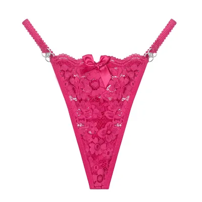 Women's Sexy Lace Low Waist Panties with Bow