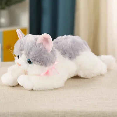 Kids Cute Realistic Simulation Cat Plush Toy Electrified Doll Soft Short Plush