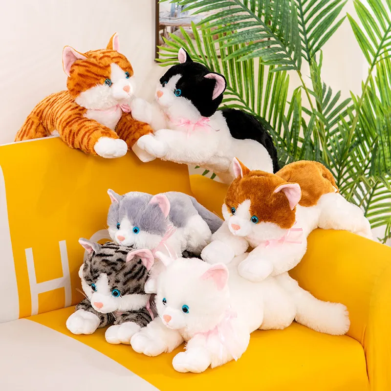 Kids Cute Realistic Simulation Cat Plush Toy Electrified Doll Soft Short Plush