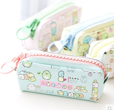 Wholesale Creative Simple Animal Print Large Zipper Pencil Case