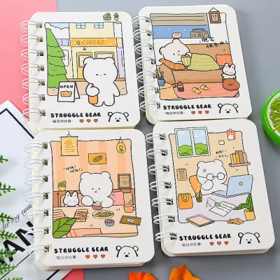Wholesale Oil Painting Scenery Cartoon A7 Coil Notebook 80 Pages