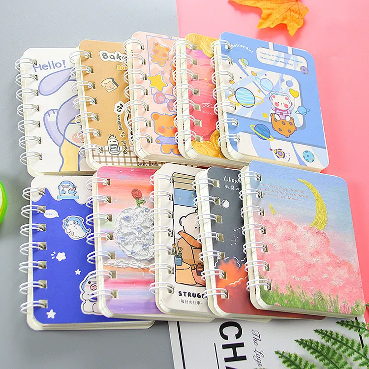 Wholesale Oil Painting Scenery Cartoon A7 Coil Notebook 80 Pages