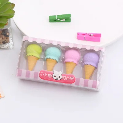 Wholesale Creative Cartoon Gift Box TPR Eraser for Stationery Supplies