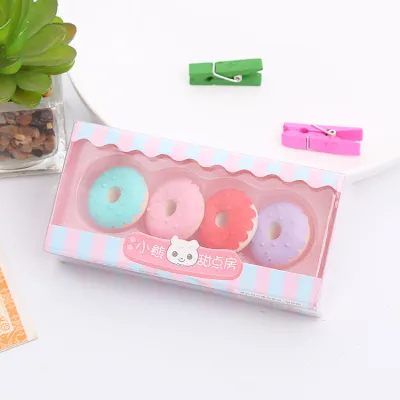 Wholesale Creative Cartoon Gift Box TPR Eraser for Stationery Supplies