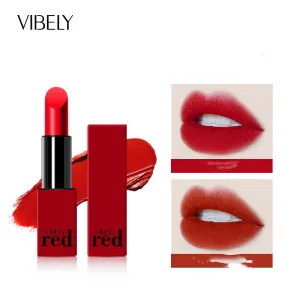 VIBELY Matte Long Lasting Lipstick - Universal Skin Type, Velvet Texture, Non-Stick Cup