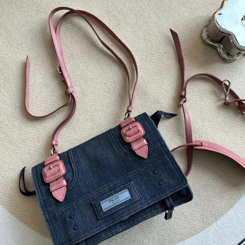 Wholesale Retro Preppy Style Stitching Denim Bag Women 2023 Design