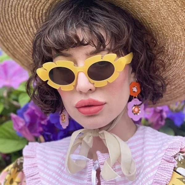Fashion Multicolor Heart-Shaped Frameless Sunglasses