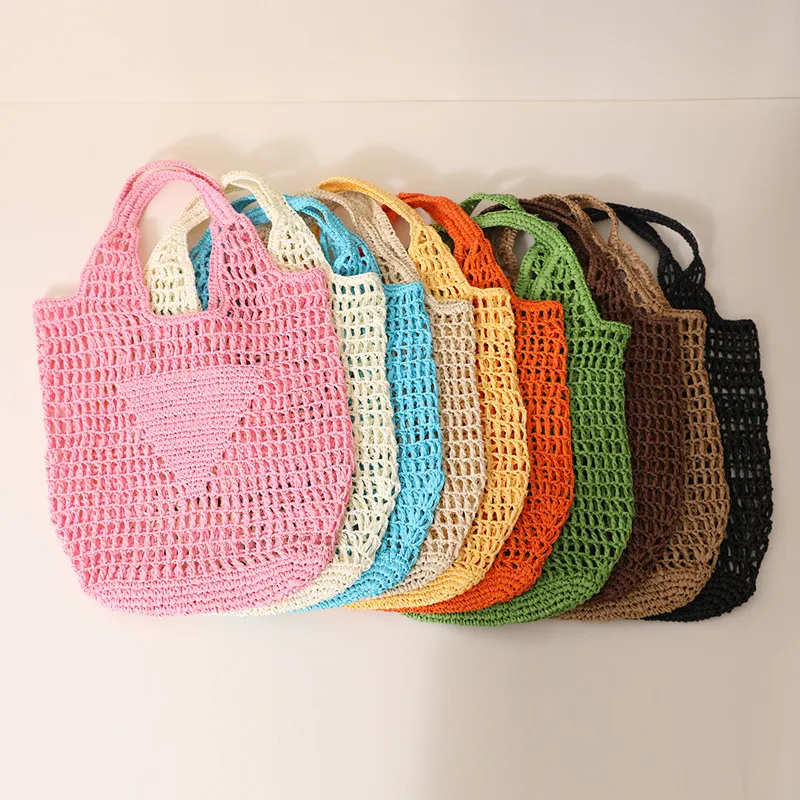 Women Fashion Large Capacity Hollow Woven Straw Handbag
