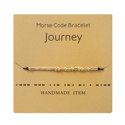 Morse Code Alphanumeric Couple Bracelet Copper