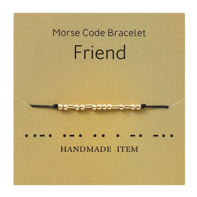 Morse Code Alphanumeric Couple Bracelet Copper