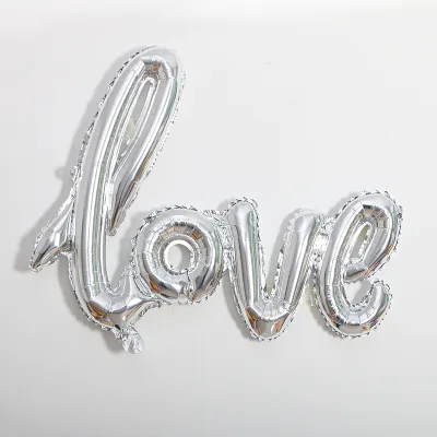 Wedding Room Decoration One-Piece Love Aluminum Foil Balloon Champagne Gold Balloon