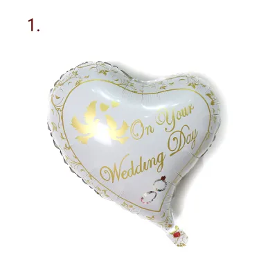 50pcs 18 Inch Heart Aluminum Film Balloon Wedding Decorations Balloon