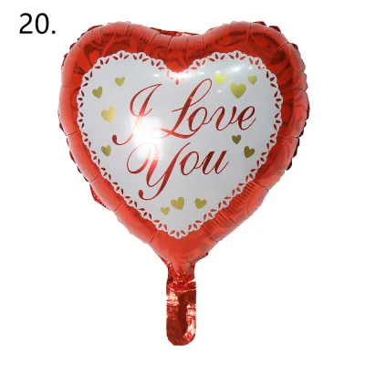 50pcs 18 Inch Heart Aluminum Film Balloon Wedding Decorations Balloon