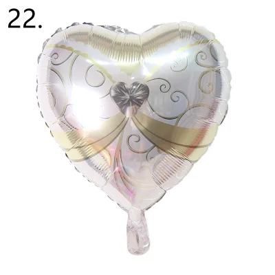 50pcs 18 Inch Heart Aluminum Film Balloon Wedding Decorations Balloon