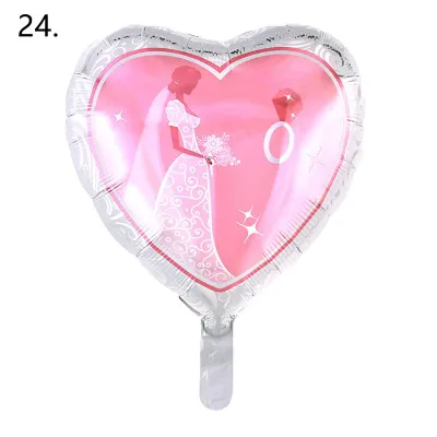 50pcs 18 Inch Heart Aluminum Film Balloon Wedding Decorations Balloon