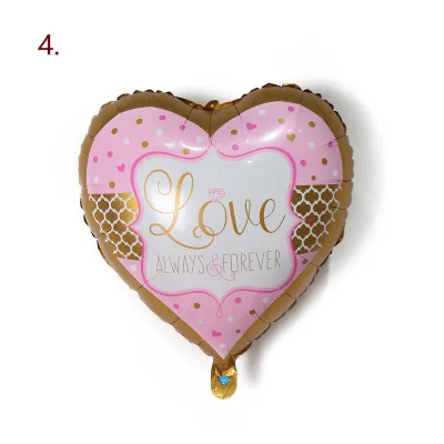 50pcs 18 Inch Heart Aluminum Film Balloon Wedding Decorations Balloon