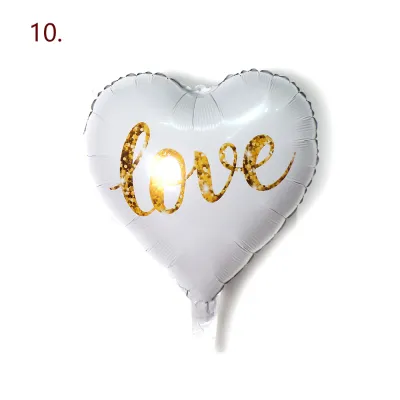 50pcs 18 Inch Heart Aluminum Film Balloon Wedding Decorations Balloon