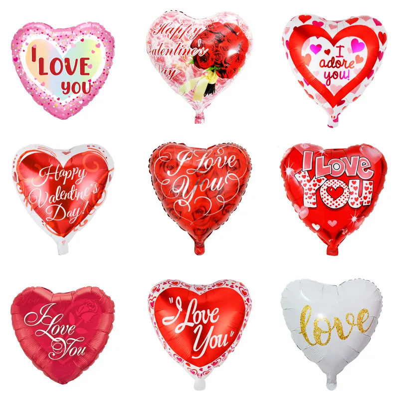 Wedding I Love You Heart Balloon Wedding Decorations 50pcs