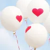 Red Heart Shape On White Background