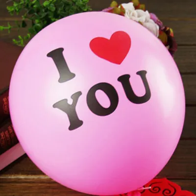 12 Inches Heart-Shaped Wedding Room Decoration Balloon I Love You Wedding Balloon