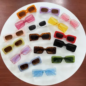 Men's Women's Fashion Casual Retro Square Frame Sunglasses